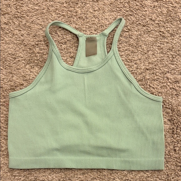 Dynamic Other - Mint Green Ribbed Bandeau